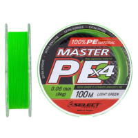Шнур Select Master PE 100m 0.06mm 9kg, салатовый