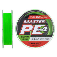 Шнур Select Master PE 100m 0.20mm 24kg, салатовый