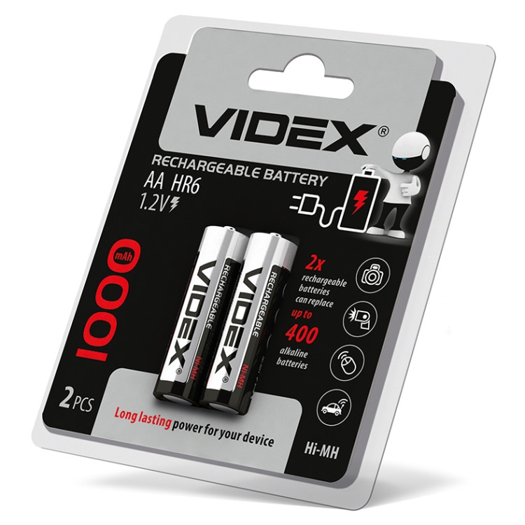 Аккумуляторы Videx HR6/AA 1000mAh double blister/2шт 