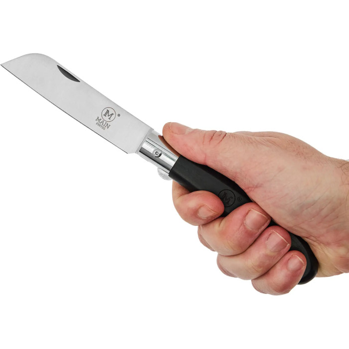 Ніж Main Knives German line, ebony wood handle, sheepsfoot blade black 