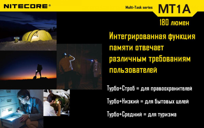 Кишеньковий ліхтар Nitecore MT1A, 180 люмен 