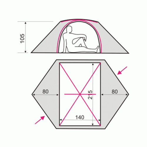 Намет Terra Incognita Skyline 2 (Зелена) 
