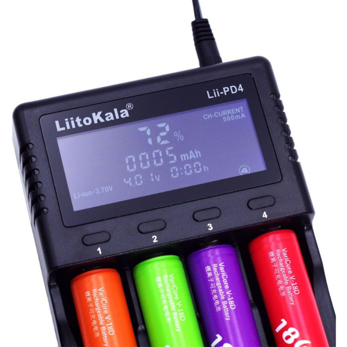 Зарядний пристрій Liitokala Lii-PD4+car EU charger 