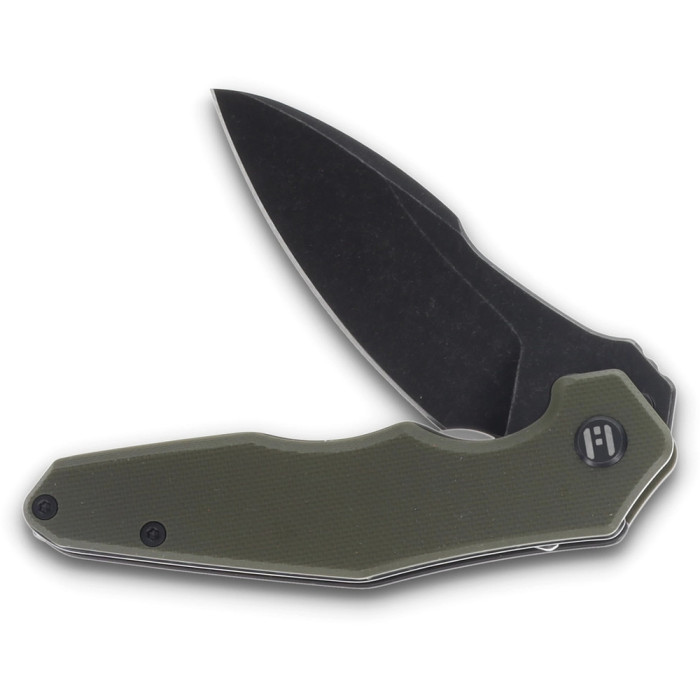 Ніж Hightron Mini Ventura, D2, G10, зелений, чорний stonewash клинок 