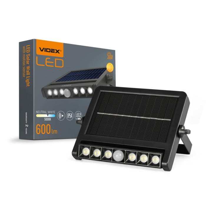 Світильник автономний настінний Videx VL-WLSO-025-S IP54 600Lm 5000K сенсорний 