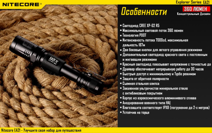 Ліхтар Nitecore EA21 