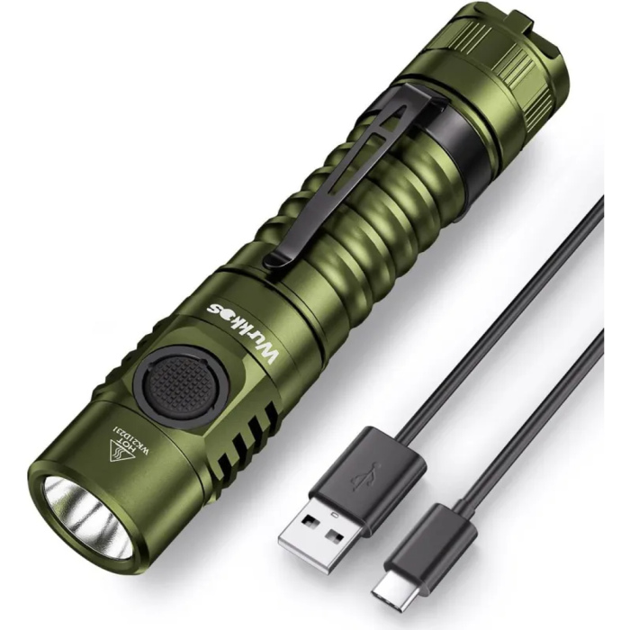 Ліхтар Wurkkos FC11 USB-C Rechargeable 18650 LED LH351D 90 CRI, зелений 