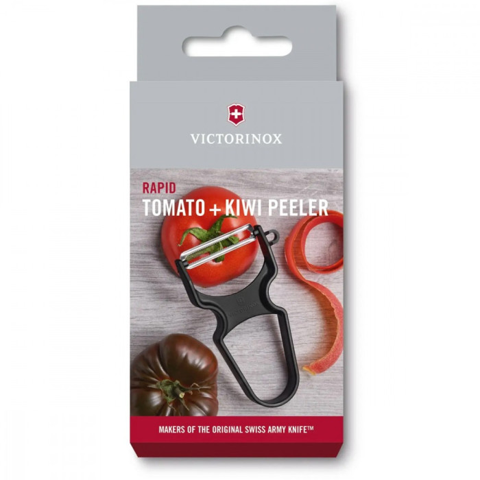 Овочечистка Rapid двосторон. хвиль. лезо Чорн. (109x65x13мм) 