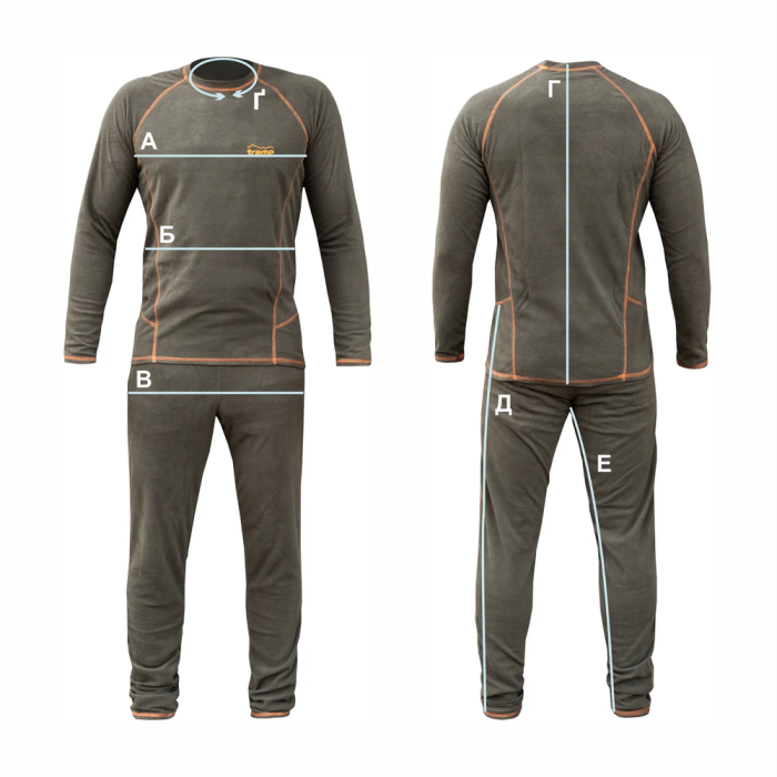 Термобілизна чоловіча Tramp Microfleece комплект (футболка+штани) olive UTRUM-020, UTRUM-020-olive-M 
