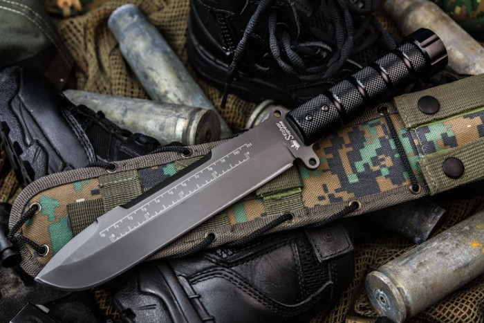 Ніж Kizlyar Supreme Survivalist X, сталь AUS8, Gray Titanium 