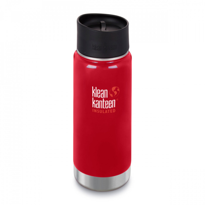 Термобутилка Klean Kanteen широка кришка Кафе з вакуумною ізоляцією мінеральний Червоний 473 мл 