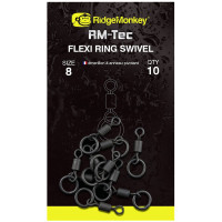 Вертлюжок RidgeMonkey RM-Tec Flexi Ring Swivel #11 (10 шт/уп)