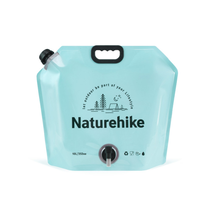 Складаний контейнер для води з поліетилену Naturehike CNK2450CF027, 10 л, блакитний 