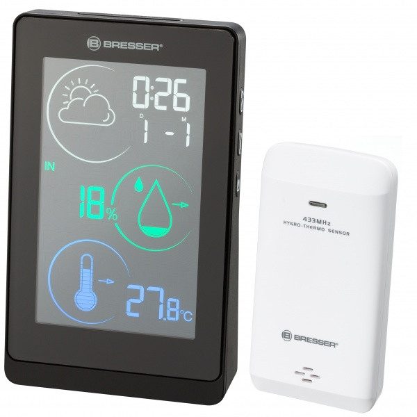 Метеостанція Bresser Colour Temeo Life H Black 