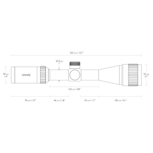 Приціл оптичний Hawke Vantage IR 3-9x40 AO (Mil Dot IR R /G) 
