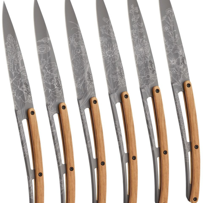 Набір ножів 6 Deejo Steak Knives, titan finish "Blossom" 