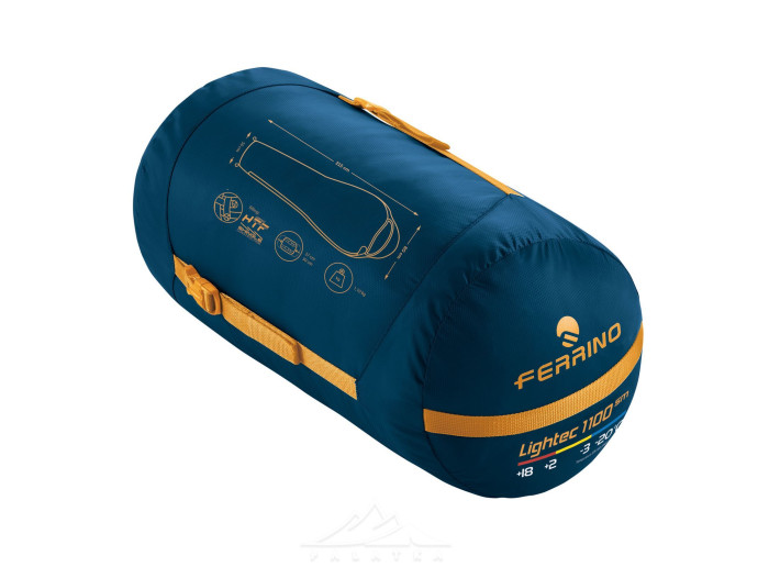 Спальний мішок Ferrino Lightec Shingle SQ /-2°C Blue /Yellow Right (86266IBBD) 