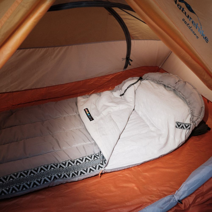 Спальник з капюшоном Naturehike L250 NH21MSD07, (9°C), лівий, сірий 