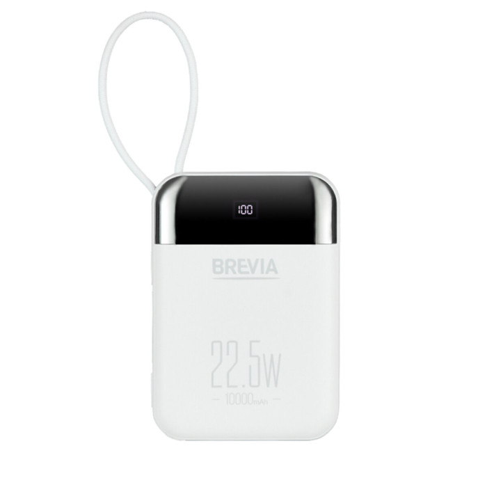 Повербанк (Power Bank) Brevia 10000mAh 22.5W Type-C+Lightning Cable, Li-Pol, LCD 