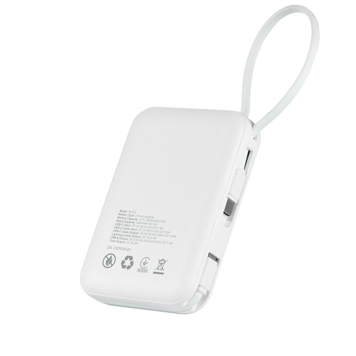 Повербанк (Power Bank) Brevia 10000mAh 22.5W Type-C+Lightning Cable, Li-Pol, LCD 