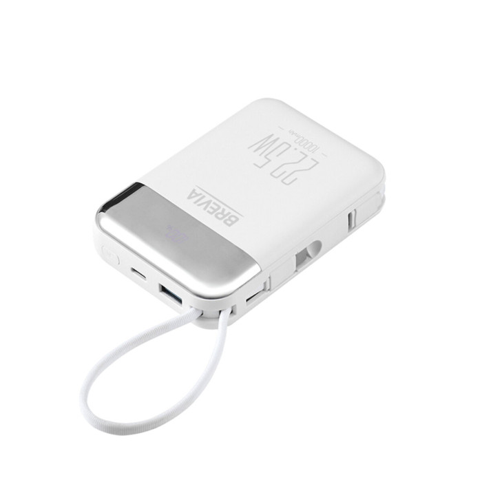 Повербанк (Power Bank) Brevia 10000mAh 22.5W Type-C+Lightning Cable, Li-Pol, LCD 