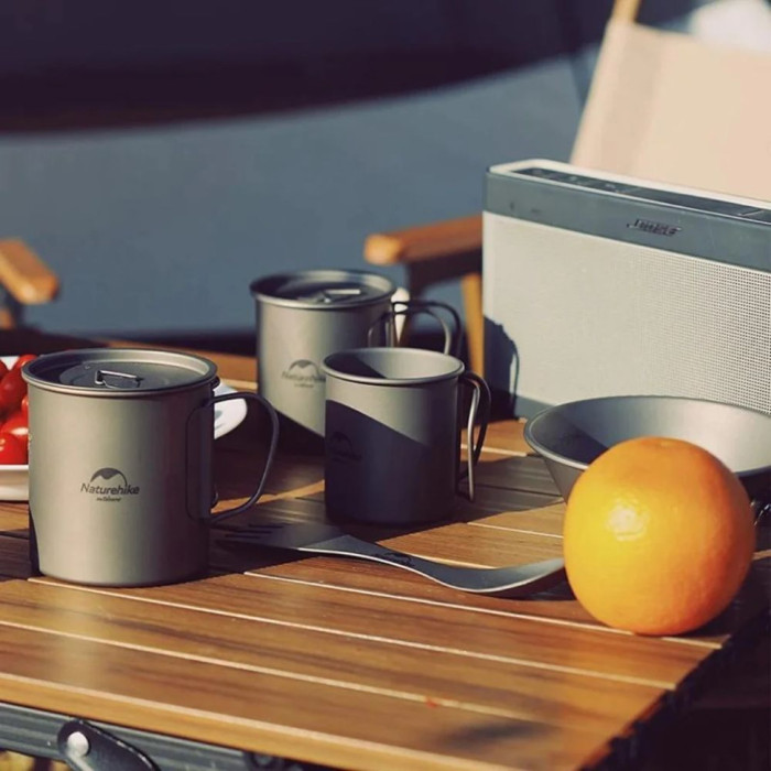 Кружка титанова з ручкою 600 мл Naturehike NH20CJ005 