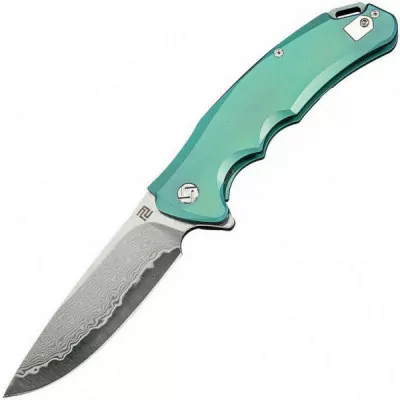 Ніж Artisan Tradition Damascus Titanium (Green)