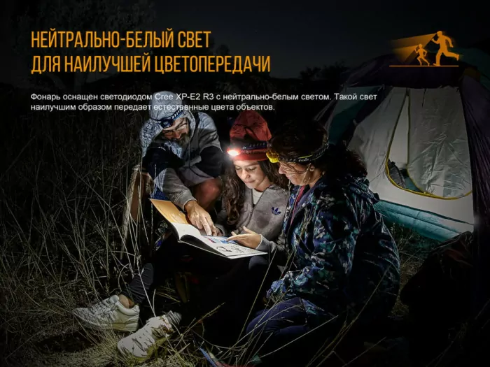 Ліхтар Fenix HL16 Cree XP-E2 R3 Neutral White (рожевий) 