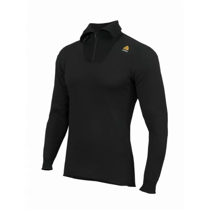 Термофутболка Aclima HotWool 230 GR Polo W /Zip Unisex Black, s 