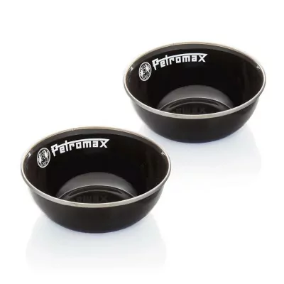 Набір мисок емальованих Petromax Enamel Bowls 0,16 л Чорний (2 шт)