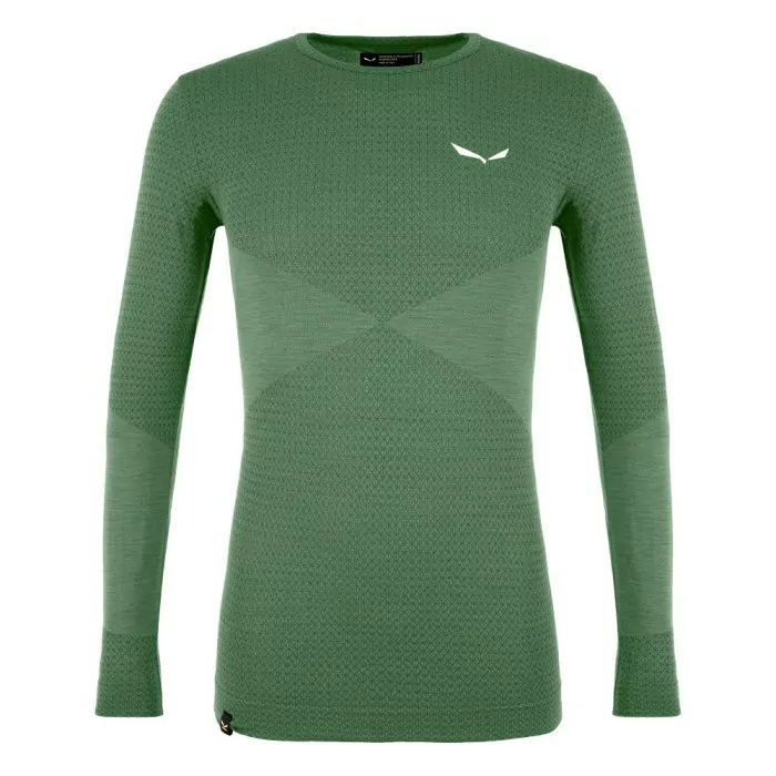 Термофутболка чоловіча Salewa ZEBRU RESPONSIVE L/S TEE - зелена, L 
