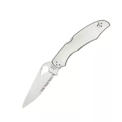 Ніж Spyderco Byrd Cara Cara 2 Steel Handle, полусеррейтор BY03PS2