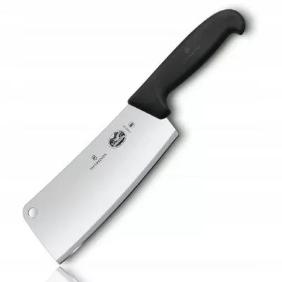 Кухонний ніж Victorinox Fibrox Cleaver 19см великий для м'яса з чорн. ручка