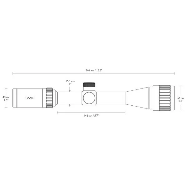 Приціл оптичний Hawke Vantage IR 4-12x40 AO (Rimfire .22 WMR R/G) 