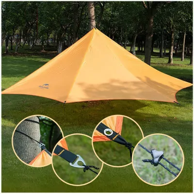 Тент туристичний Naturehike 210T polyester 4,25х2.55м 0,66 кг (NH15T003-M)