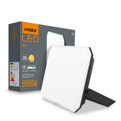 Прожектор VIDEX F3 100W 5000K 220V Black (VLE-F3-1005B)