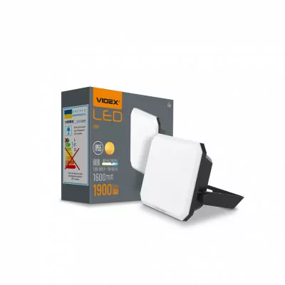 Прожектор VIDEX F3 20W 5000K 220V Black (VLE-F3-0205B)