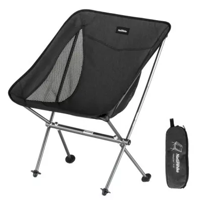 Стілець складаний Naturehike Stellaluna L04 CNK2450JJ015, розмір M, алюміній, чорний