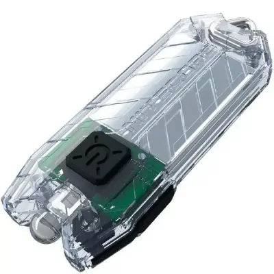 Ліхтар наключний Nitecore TUBE v2.0 (1 LED, 55 люмен, 2 режими, USB), прозорий