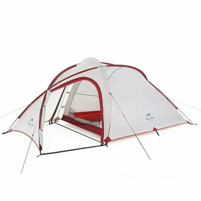 Намет Naturehike Hiby NH19ZP005, 40D надлегка чотиримісна з футпринтом, сіро-червоний 