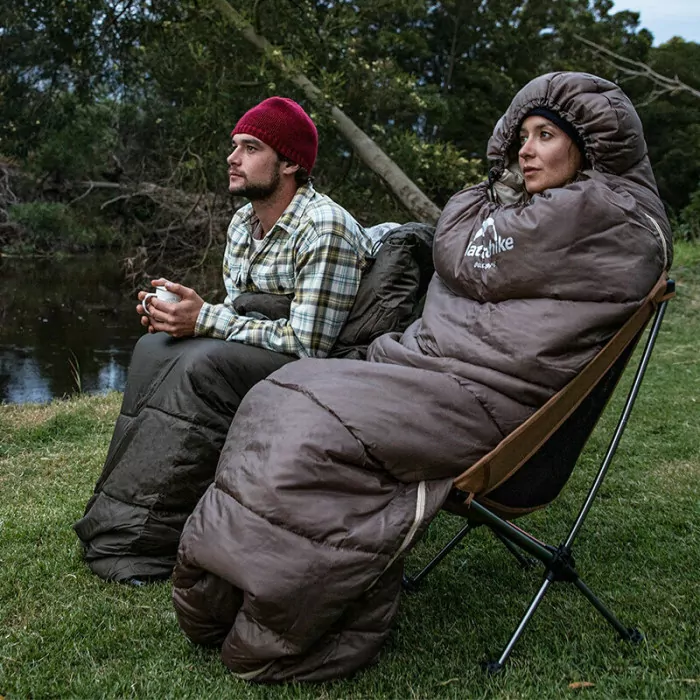 Спальник з капюшоном Naturehike U350 NH20MSD07, (1°C), лівий, коричневий 