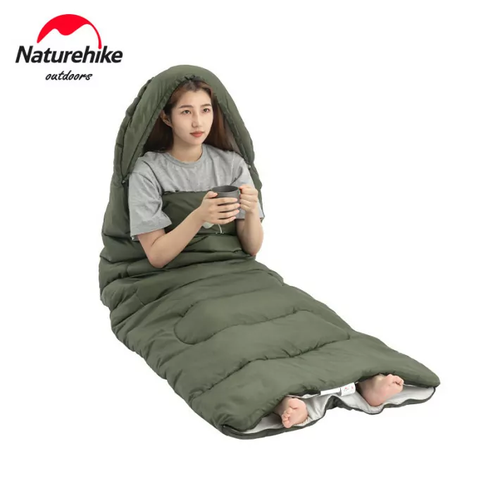 Спальний мішок Naturehike Y150L NH21MSD08, лівий, темно-зелений 
