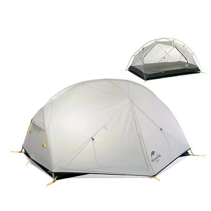 Намет Naturehike Mongar NH17T007-M, 20D, надлегка двомісна з футпринтом, сірий 