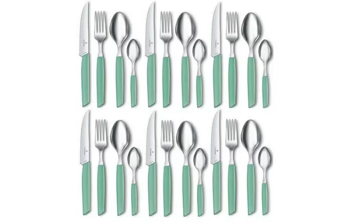 Набір посуду Victorinox Swiss Modern з 24 предметів Swiss Modern, Table Set Steak Knife), 24 Pieces, м'ятний 