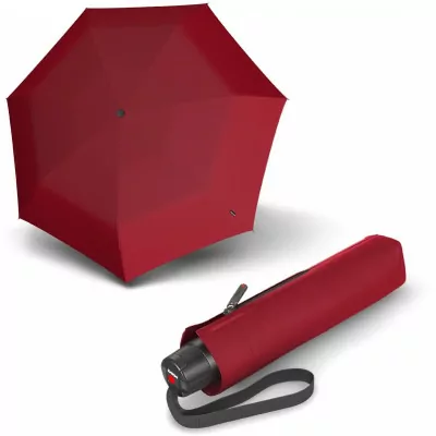 Парасолька Knirps T. 050 Dark Red хутро /складаний /7спіц /D89x25см