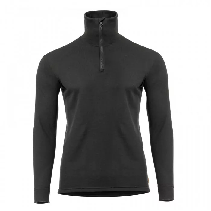 Термокофта-поло чоловіча Aclima WoolTerry 220 Polo Jet Black M 