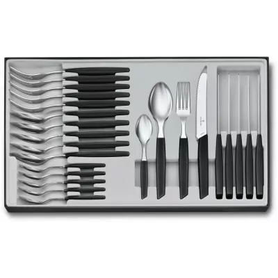 Набір кухонний Victorinox Swiss Swiss Modern, Table Set Tomato Knife, 24 Pieces, чорний