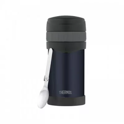 Термос для їжі Thermos з ложкою і захистом дна 470мл темно-синій (150080)
