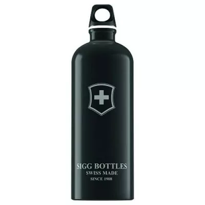 Пляшка для води SIGG Swiss Emblem, 0.6 л (чорна)