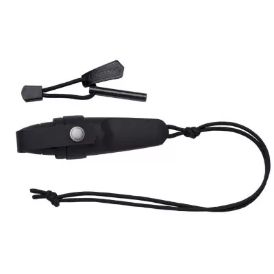 Ніж Morakniv Eldris, нержавіюча сталь, шнурок, кресало (чорний)